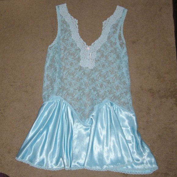 🌊NEW🌊 (vintage) size L Val Mode Lace Chemise Made in the USA! - Picture 5 of 13